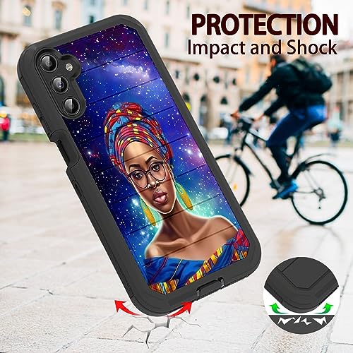 FGDRFGRW Designed for Galaxy A15 4G/5G 6.5 Inch Case,Heavy-Duty Rugged and Durable,Shockproof Hybrid Dual-Layer Armor Protective Shell,Purple Owl