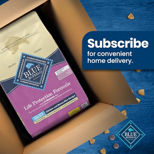Blue Buffalo Life Protection Formula Adult Small Breed Dry Dog Food, Supports High Energy Needs, Made with Natural Ingredients, Chicken & Brown Rice Recipe, 5-lb. Bag