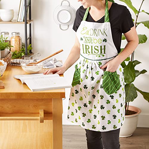 DII Celebrate St. Patrick's Day Kitchen Collection, Apron, Eat Drink & Be Irish