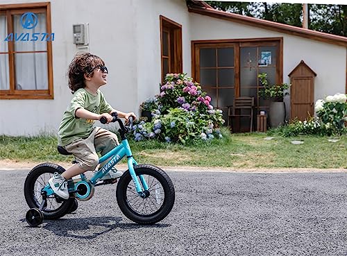 AVASTA 18 inch Kids Bike for 5 6 7 8 Years Old Little Kids Boys Girls with Dual Handbrakes & Kickstand Adjustable Seat Color Arctic