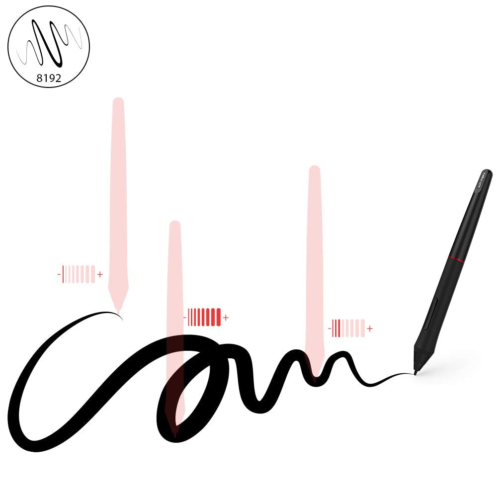 XP-PEN PA2 8192 Pen Pressure Battery-Free Stylus Only for Artist 12 Pro, Artist 13.3 Pro, Artist 15.6 Pro, Artist 22R Pro, Artist 24 Pro Drawing Tablet with Screen