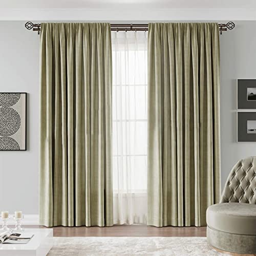 KAMANINA 1 Inch Double Curtain Rods 36 to 72 Inches (3-6 Feet) Window Telescoping Drapery Rod, Antique Bronze Heavy Duty Curtain Rods for Windows 24 to 68 Inches, Twisted Cage Finials