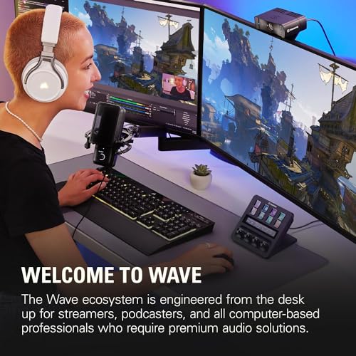 Elgato Wave Mic Arm LP - Premium Low Profile Microphone with Cable Management Channels, Desk Clamp, Versatile Mounting and Fully Adjustable, perfect for Podcast, Streaming, Gaming, Home Office