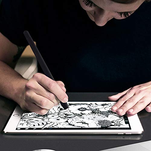 YINVA Case for Apple Pencil Grip for Apple Pencil Accessories Holder for Apple Pencil 1st Generation Cover Sleeve for Apple Pencil with Protective Nib Cover for iPad Pencil(Black)