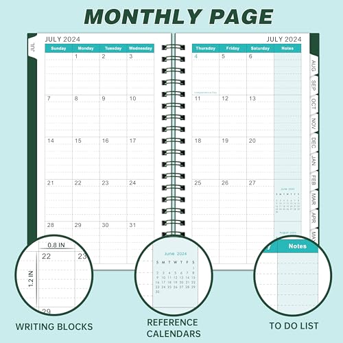 2024-2025 Pocket Planner/Calendar - Weekly & Monthly Pocket Planner, JUL. 2024 - Jun. 2025, 6.8" x 4.3", Strong Twin - Wire Binding, plastic cover