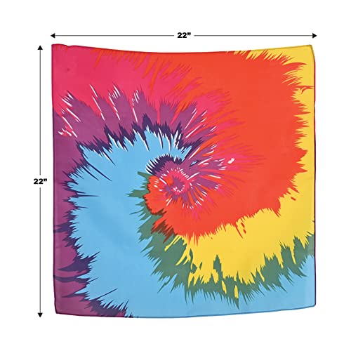 Beistle Funky Tie-Dyed Bandana Pack of 4