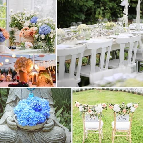 AWARDSEN White Hydrangea Artificial Flower,540 Petals Artificial White Hydrangea Bulk,Silk White Hydrangeas,Artificial White Hydrangea Flowers for Home Wedding Decoration
