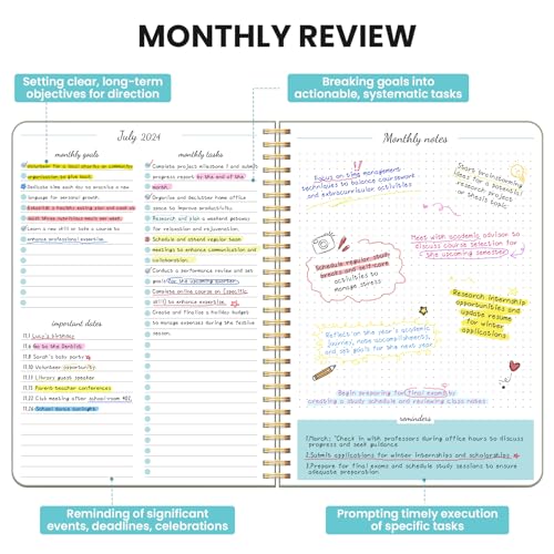 Monthly Planner 2024-2025, 18 Months Planner Calendar 2024-2025, July 2024 - December 2025, 7.4" x 9.6", 24-25 Monthly Calendar Planner, Ideal for School Office Home Planning-Sage Green