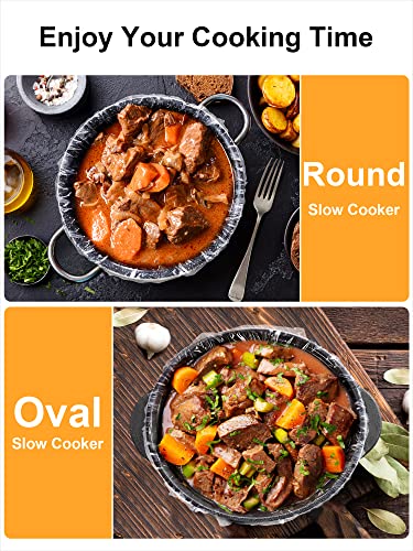 SMARTAKE Slow Cooker Liners, Crockpot Liner 13"x 21" Crockpot Liners Disposable Crock Pot Bags, Fit 3QT to 8QT for Slow Cooker, Crockpot, Cooking Trays, Suitable for Oval & Round Pots, 10 Liners