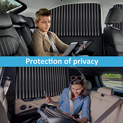 XCBYT Car Window Shades - 2 Pack Car Window Covers 99% Block Light Magnetic Car Curtains for Baby Sun Privacy Protection Keep Cool in Summer Insulate Heat and UV for Sleep Camping Breastfeeding