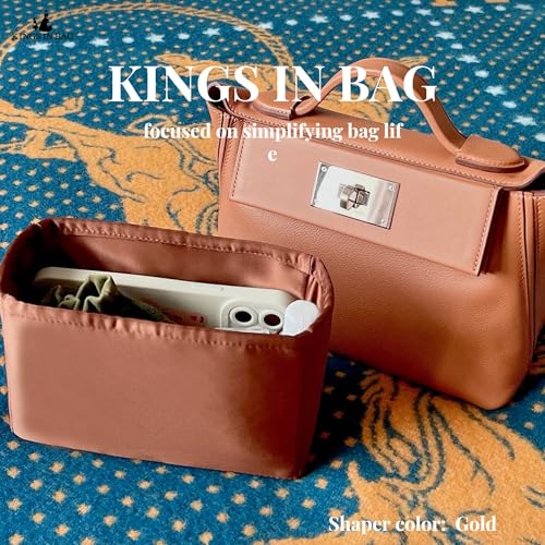 KINGS IN BAG Custom 2424 Bag Insert, Silky Purse Organizer Insert Compatible with Hermes Kelly 2424 Mini/29 Bags, Lightweight Handbag Shaper, 114 Color Options (Custom Color)