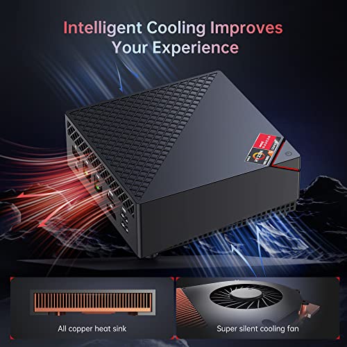 ACEMAGICIAN [Dual LAN Mini Gaming PC AMD Ryzen 7 5800U Mini PC 16GB DDR4 512GB SSD Mini Computers (8C/16T, up to 4.4Ghz), 4K Triple Display Mini Desktop Bluetooth/WiFi 6/Dual Channel