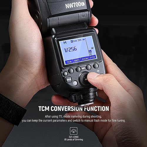 NEEWER NW700-S TTL Flash Speedlite Compatible with Sony DSLR Cameras, 1/8000s High Speed Sync Speedlight, 1/1-1/256 Output, TCM Function, 230 Full Power Flash, 0.1-2.7s Fast Recycling Flashlight