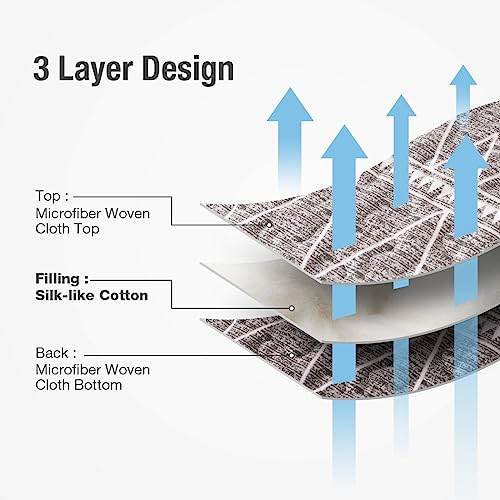Lekesky Grey Quilt Set Queen Size, 3 Pieces (1 Quilt + 2 Pillowcases),Soft Microfiber Lightweight Reversible Bohemian Bedding Quilt for Summer(96 x 90 Inch)
