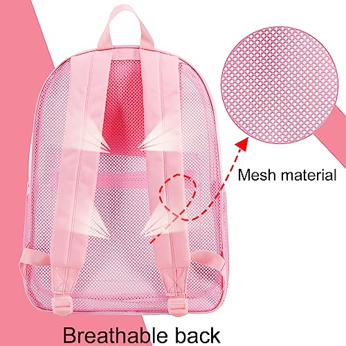 BTOOP Clear Backpack for School Kids Girls with Clear Lunch Box Large See Through Book Bags Heavy Duty Transparent Plastic Backpacks for Teens Women Work Stadium