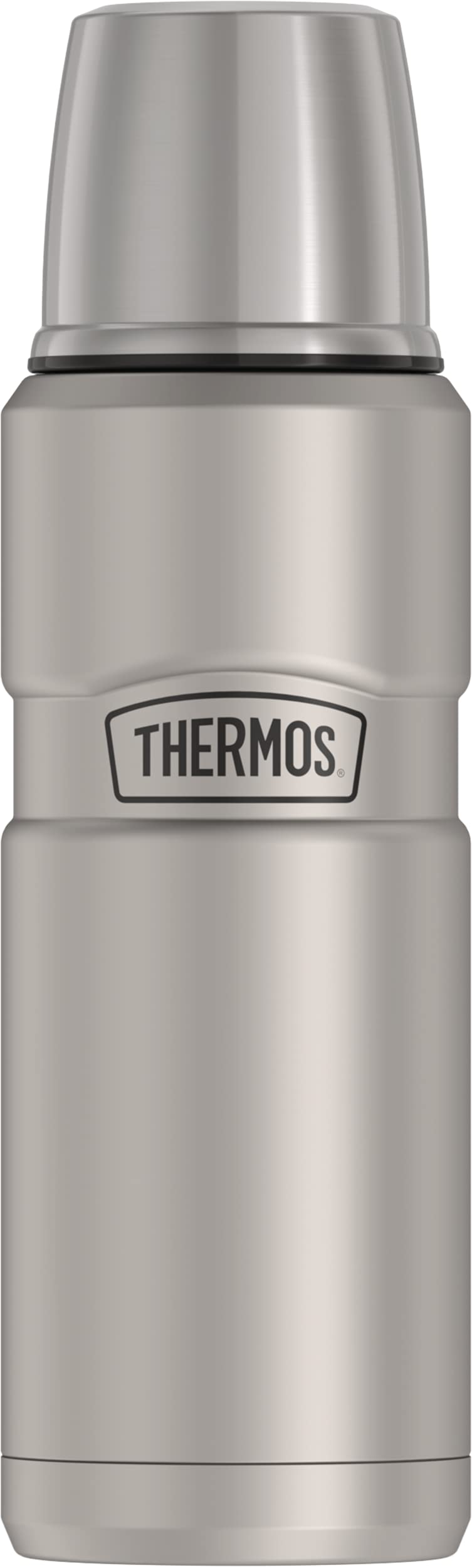 THERMOS Stainless King Vacuum-Insulated Compact Bottle, 16 Ounce, Matte Steel