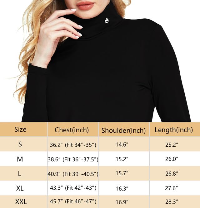 SSLR-Thermal-Shirts for-Women-Underwear Long Sleeve Tops Fleece Lined Winter Slim Fitted Mock Neck Base Layer (Medium, Grey)