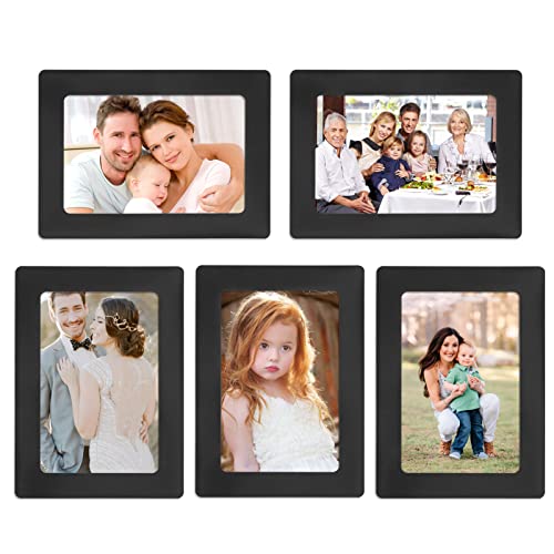 FYY Picture Frame 3.5x5, 5 Pack Magnetic Photo Frames for Refrigerator, Magnetic Picture Frames suitable for Fridge, Dishwasher, Locker and Office Cabinet, Horizontally or Vertically