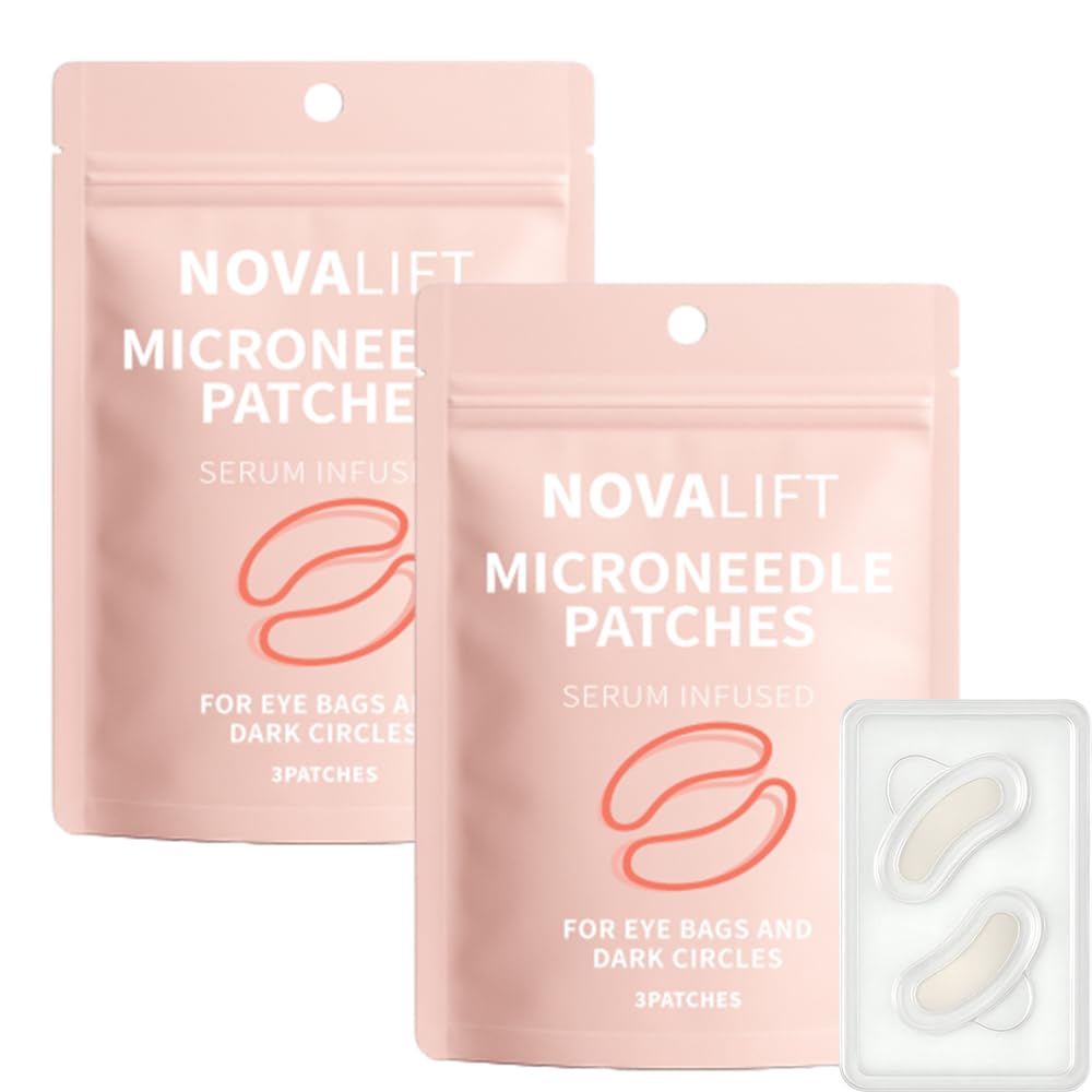 NOVALIFT Eye Patches, 2 Bag(6 Patches) Hyaluronic Acid & Collagen Under Eye Mask for Dark Circles, Puffiness & Fine Lines, Deep Hydrating Anti-Wrinkle Eye Pads + Forehead