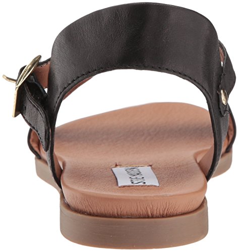 Steve Madden Women's DINA Flat Sandal, tan Leather, 10