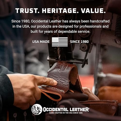 Occidental Leather OxyLights 4 Pouch Fastener Bag - Left Hand - 10 Pockets & Tool Holders - Made in USA