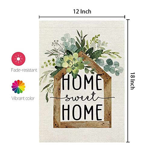 AACORS Summer Garden Flag 12×18 Inch Double Sided Sunflower Home Sweet Home Decorative Holiday Farmhouse Seasonal Outside Decor for Yard AG033