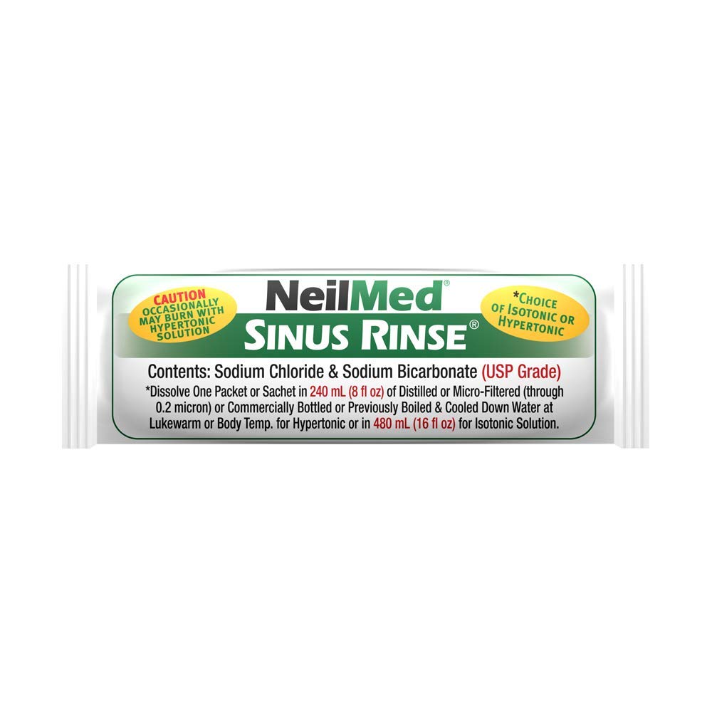 NeilMed's Sinus Rinse Extra Strength Pre-Mixed Hypertonic Packets-for Sinus Relief, 70 Count Box (Pack of 2)