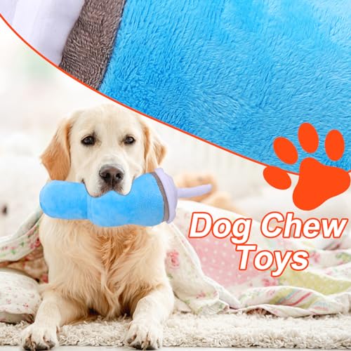 BABORUI Cute Squeaky Dog Toys Cup, Dog Birthday Toy for Aggressive Chewers, Safety Design Dog Toys for Small/Medium/Large Dog Exercise and Accompany(Blue)