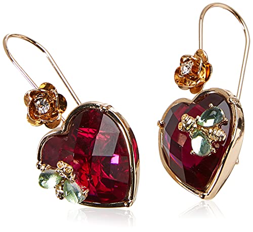 Betsey Johnson Stone Heart Drop Earrings