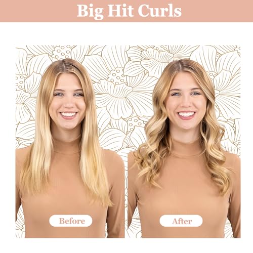 Heatless Curls Overnight, 70'' Velvet Hair Curlers for Long Hair, No Heat Hair Rollers - Black
