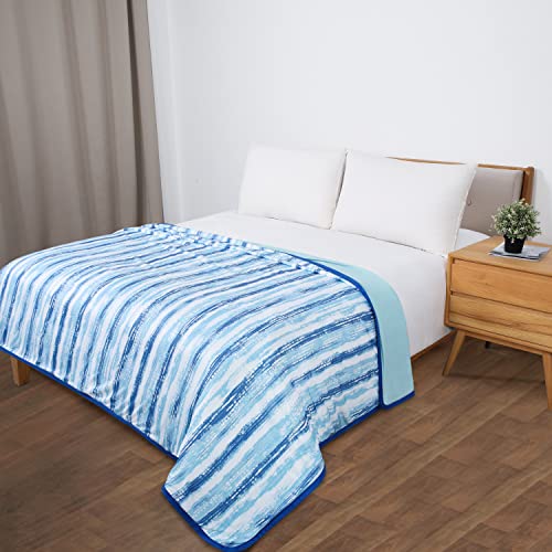 YINFUNG Blue Cooling Blanket for Hot Sleepers Tie Dyed Summer Blanket Night Sweat Silky Arc Chill Cold Blanket for Hot Flashes Coastal Q-max 0.5 100% Rayon Derived from Bamboo Ombre Sea 60×80IN