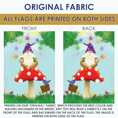 Toland Home Garden 1112704 Fungi Focus Spring Flag, Double Sided for Outdoor Summer House Yard Decoration