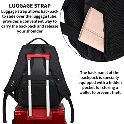 Sowaovut Travel Laptop Backpack Anti-Theft Bag with usb Charging Port and Password Lock Fit 16 Inch Laptops for Men Women