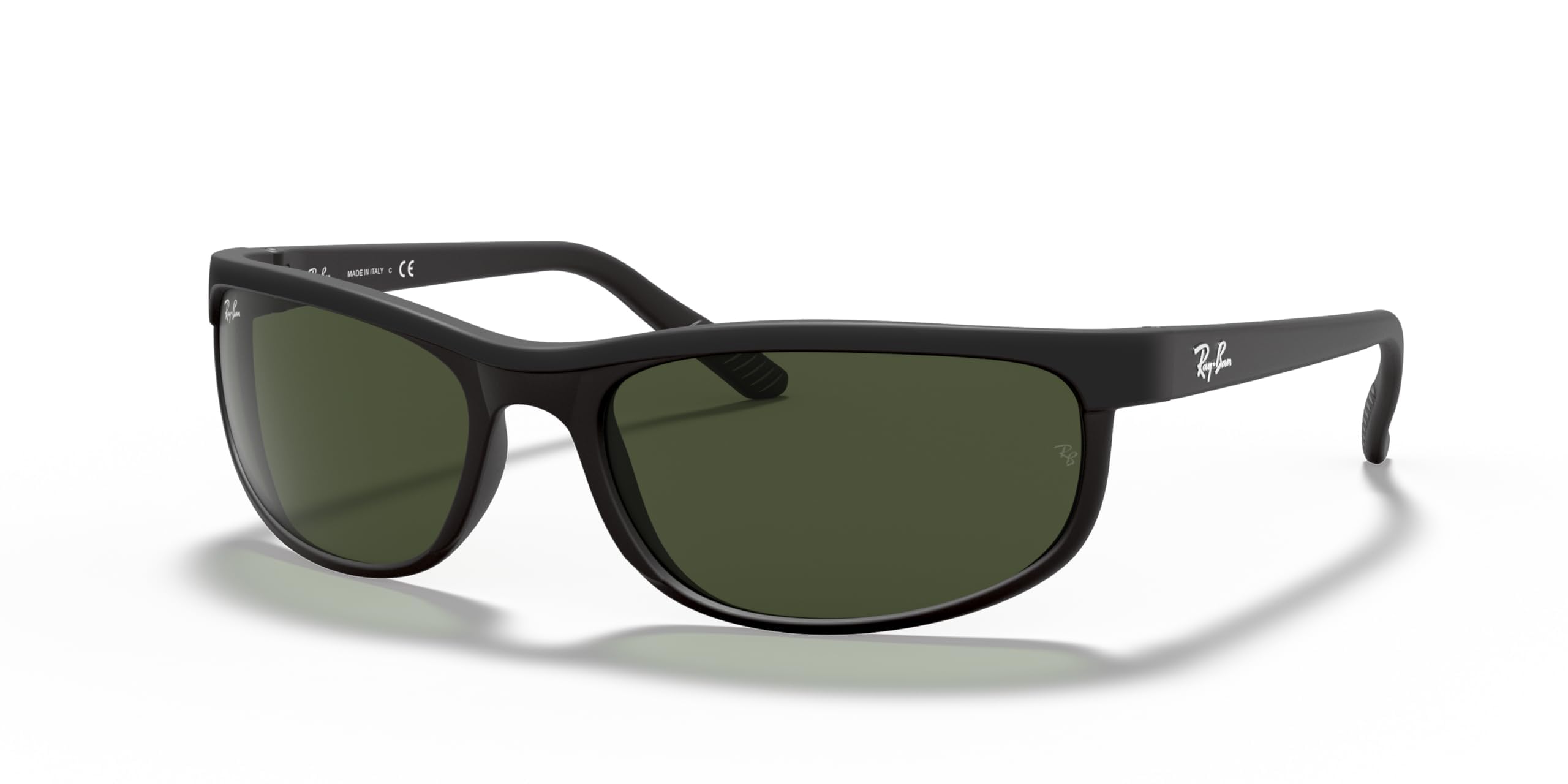 Ray-Ban Men's RB2027 Predator 2 Rectangular Sunglasses, Black/Matte Black/G-15 Green, 62 mm