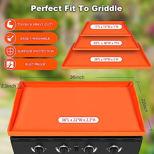 NancyL Griddle Cover for Blackstone, 【Upgraded Full-edge】 17 Inch BBQ Grill Cover Griddle Mat Silicone Protective Blackstone Griddle Accessories - Protect Griddle from Rust, Rodents, Insects, Debris