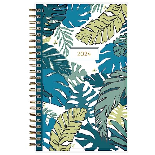 Blue Sky 2024 Weekly and Monthly Planner, January - December, 5" x 8", Clear Pocket Cover, Wirebound, Grenada (137275-24)