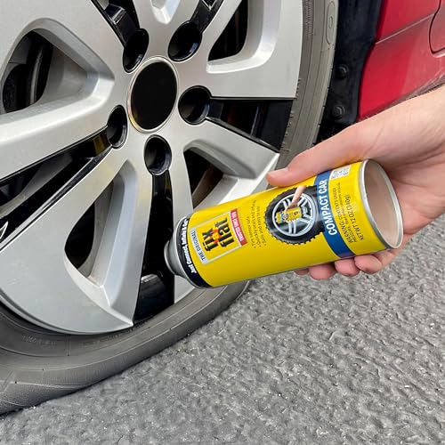 Fix-A-Flat S60410 Aerosol Emergency Flat Tire Repair and Inflator, for Compact Tires, Eco-Friendly Formula, Universal Fit for All Compact Cars, 12 oz. (Pack of 1)