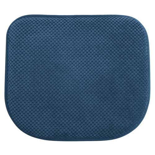 PAGGED Blue Foam Seat Cushions Kitchen Chairs Pads for Dining Chairs Non Slip Office Seat Cushions Washable U Shaped Soft Thick Large Metal Wooden Chair Cushions,17" x 15"