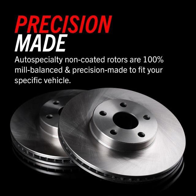 POWERSTOP Front KOE258 Stock Replacement Brake Pad and 275mm Rotor Kit Autospecialty [2006-2008 Toyota Rav 4 Without 3rd Row Seat & 2013-2018 Models With 275mm Front Rotors - Application Specific]