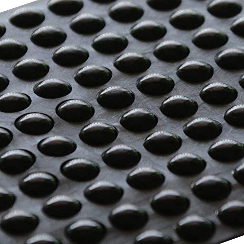 LLRY 100 Pieces Rubber Feet Pads Adhesive Buffer Pads Door Bumpers Self Stick Noise Dampening Pads Small Clear Soft Close Cabinet & Furniture Bumpers 9 mm Diameter x 3 mm (Black)