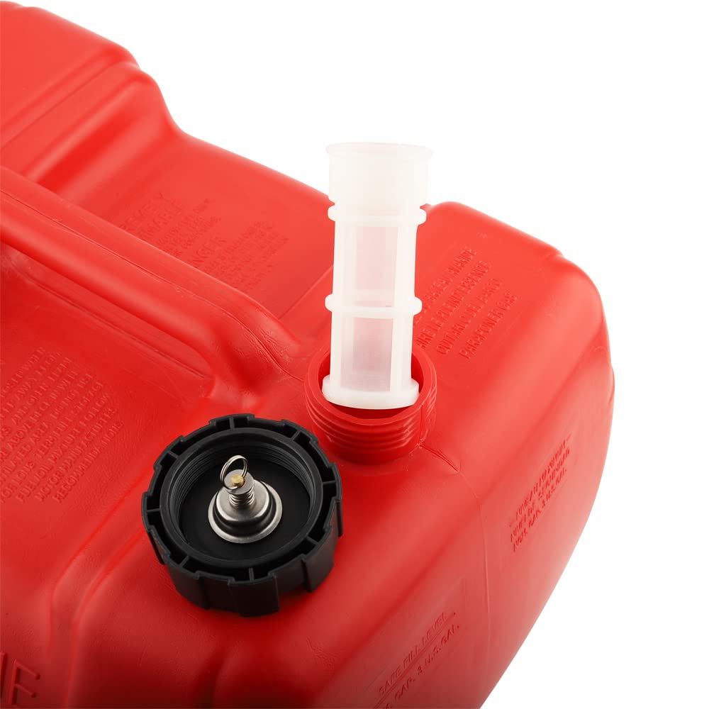 AloneGoer Portable Boat Fuel Gas tank 12L 3 Gallon Marine Outboard Gas Tank for YAMAHA Barco De Motor Fuera De Borda with Connector Replace Yamaha 6YL-24201-24-00 Portable Gas Tank