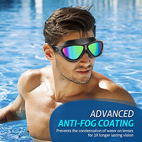 Portzon dynamics Swim Goggles, Anti Fog Clear No Leaking Swimming Goggles for Adult Men Women