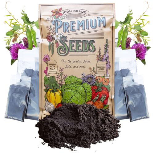 Legume Powder Inoculant - Cover Crop Seed Inoculant for Legume Seeds - 1 Oz Bag - Powder Rhizobia Inoculant for Cover Crop Hairy Vetch, Lentil Seeds, Fava Beans, Broad Bean, Garden Pea, and Field Peas