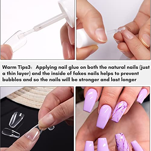 Makartt Makartt Super Strong Nail Glue for Press on Nails - Acrylic Nail Tips-Fake Nails-Salon Quality Brush On Nail Glue-Easy Application Durable & Long-Lasting Glue False Nails