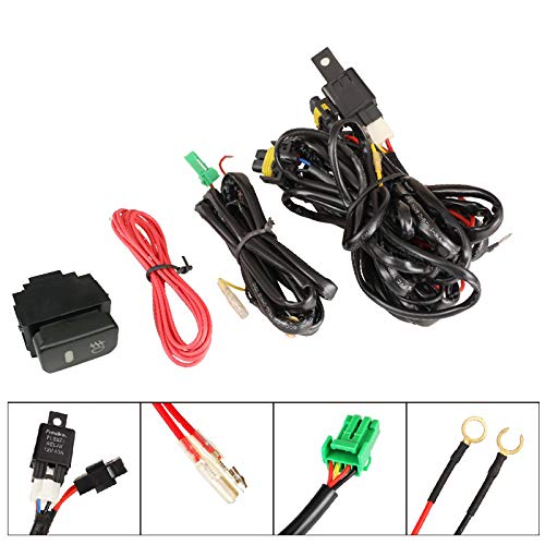 Winjet Fog Lights OEM Series for [2005-2015 Nissan Xterra] [2010-2017 Frontier][2018 2019 Nissan Frontier] with H11 12V 55W Halogen Bulbs Fog Lamps Replacement w/Wiring and Switch Kit Clear Lens