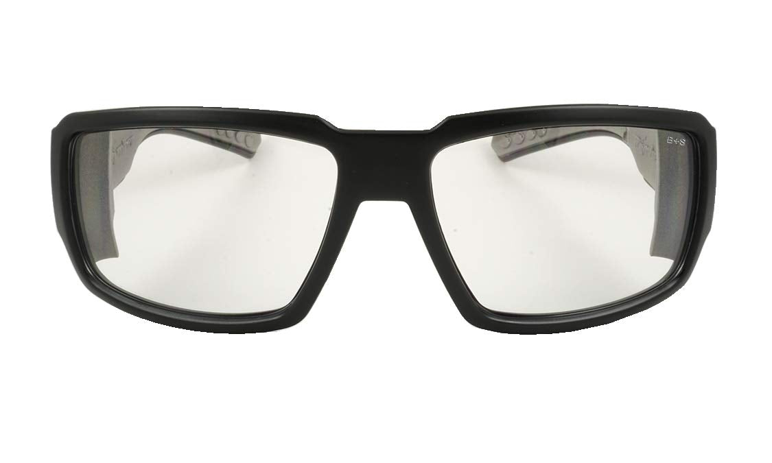 BOMBER Clear Safety Glasses for Men, Matte Black Frame with Polycarbonate Clear Safety Lens z87 Compliant BG101 Safety Glasses, Fitment style for men women