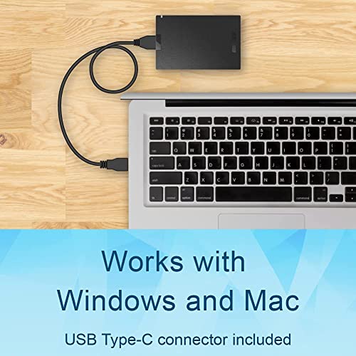 BUFFALO External SSD 1TB - Compatible with PS4 / PS5 / Windows/Mac - USB-C - USB-A - USB 3.2 - External Solid State Drive - SSD-PG1.0U3B