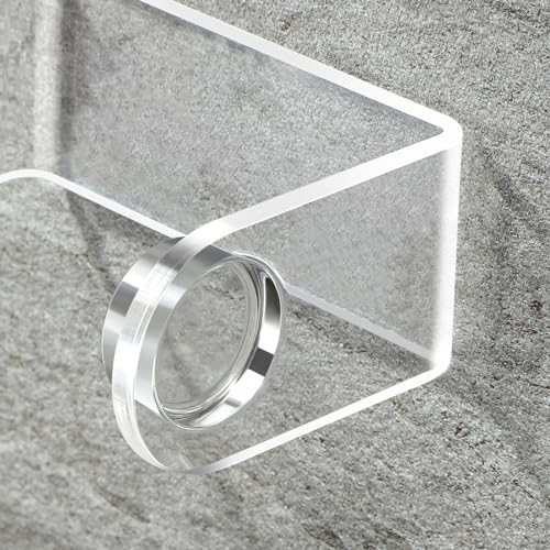 YIGII Acrylic Adhesive Toilet Paper Holder, Toilet Tissue Holder Stick on Wall Toilet Roll Holder No Drilling Waterproof for Bathroom Washroom Black