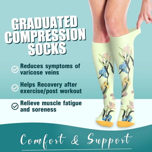 COOLOVER Compression Socks for Women and Men - Best for Circulation, Running, Athletic, Recover, Nurse, Travel