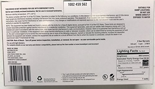 EcoSmart 60W LED Soft White Vintage A19 4-Pack